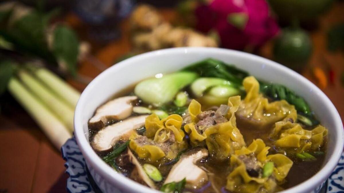 The Wonton Noodle Soup at The Fuzion Cafe in Tacoma.
