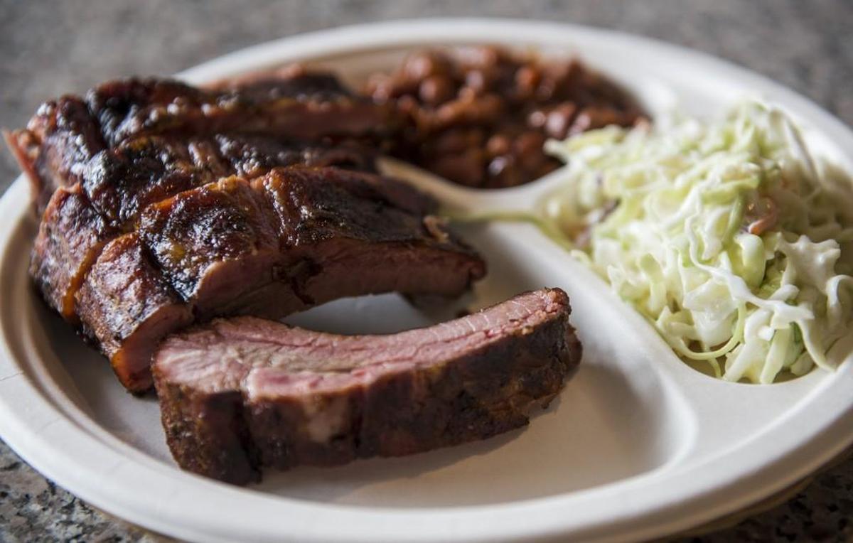 A rib meal includes two sides at Rib Ticklers in Gig Harbor.