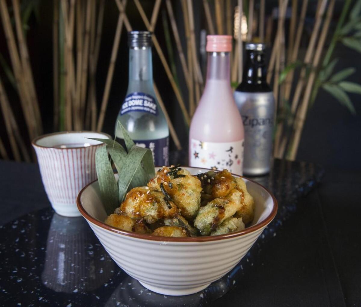 Brussels sprouts tempura at Sushi Ari in Puyallup are deep fried and then coated in a sticky glaze.