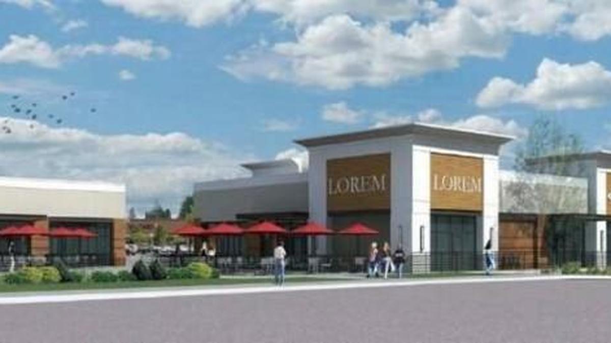 A rendering of what two new buildings will look like at the Westgate North Shopping Center.