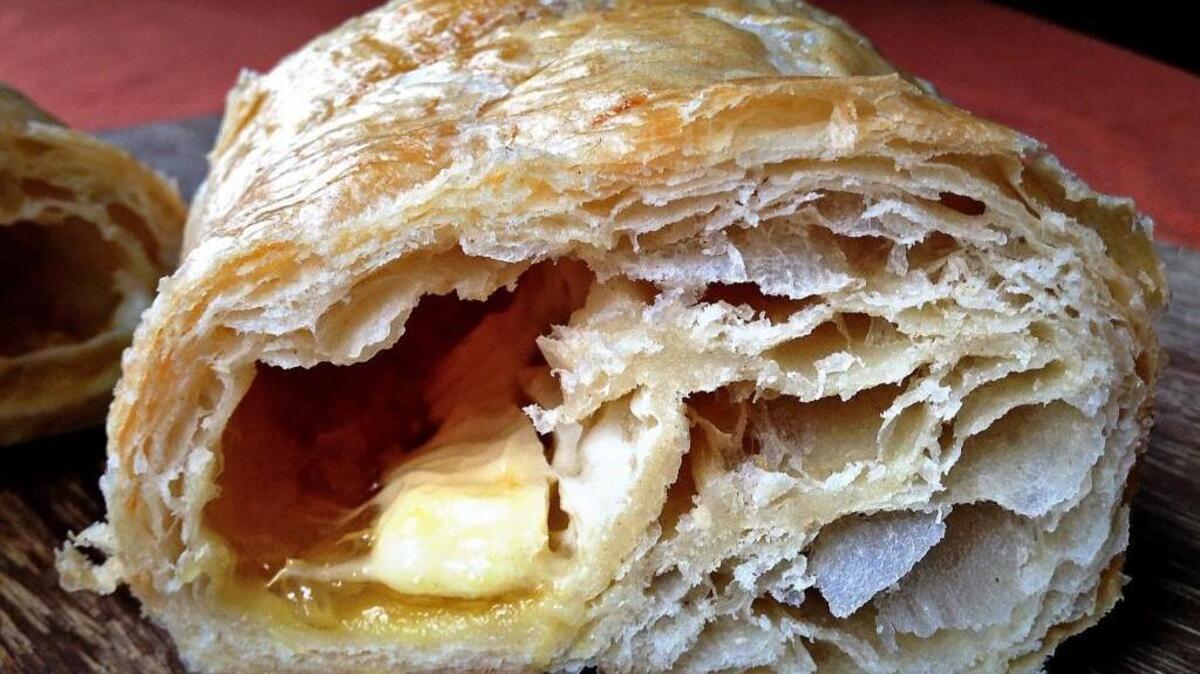 You will find a variety of pastries and breads at new Mexican bakery, San Rafael, in Lakewood. This turnover was filled with a swipe of pineapple jam and pastry cream.