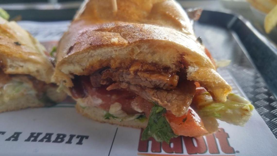 A tri-tip sandwich from The Habit Burger Grill in Silverdale.