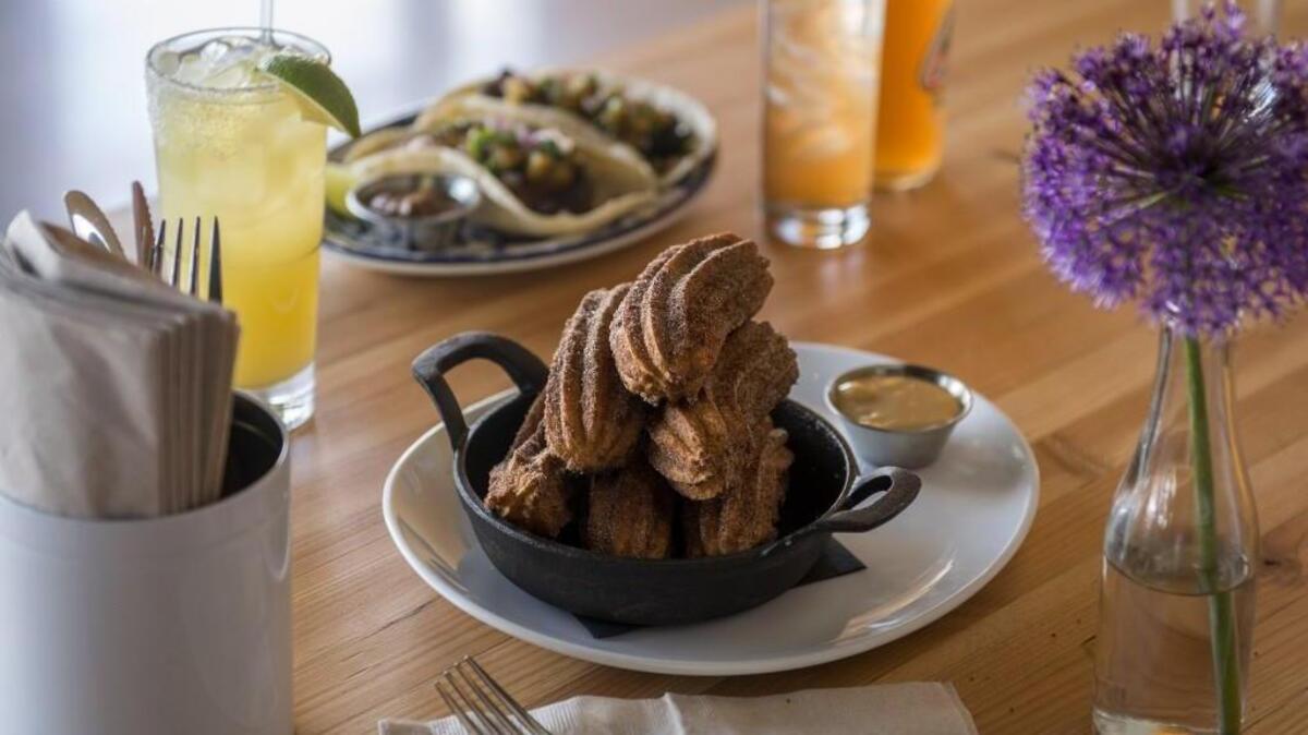 Churros with dulce de leche at Casco Antiguo, a newly opened restaurant on the Foss Waterway.