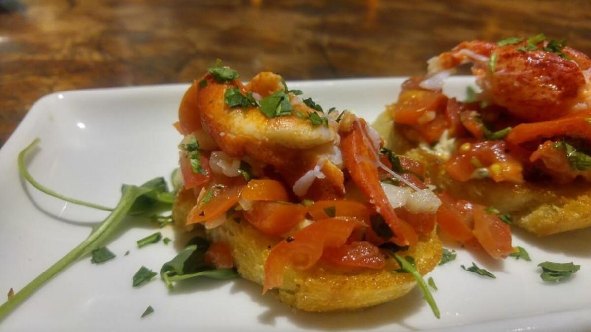 The lobster crostini at The Lobster Shop.