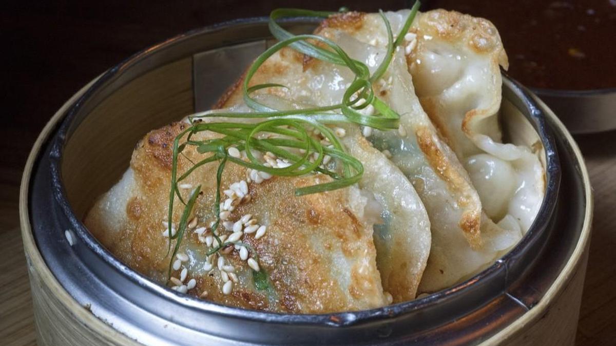 Shrimp and chive dumplings at Indo Asian Street Eatery in Tacoma on Friday, Mar. 3, 2017. The restaurant is going to have a sibling restaurant next door soon that will sell ramen.