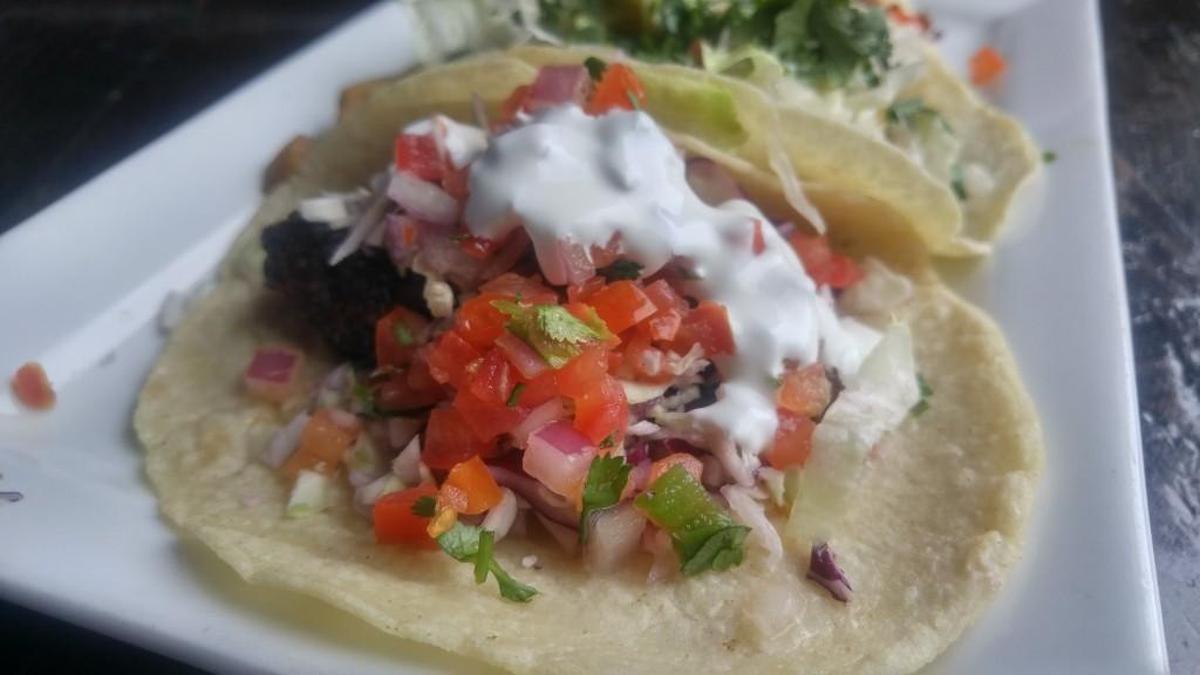 A blackened rockfish taco from Red Star Taco Bar in Seattle.