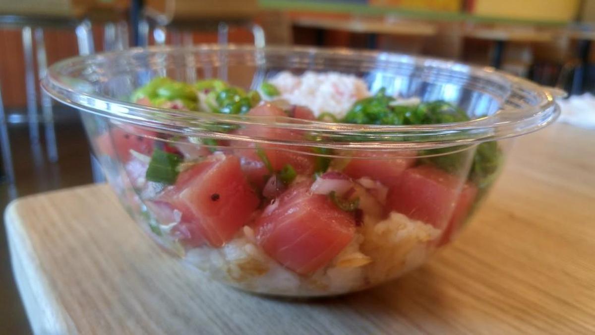 A tuna poke bowl from I C Poke.