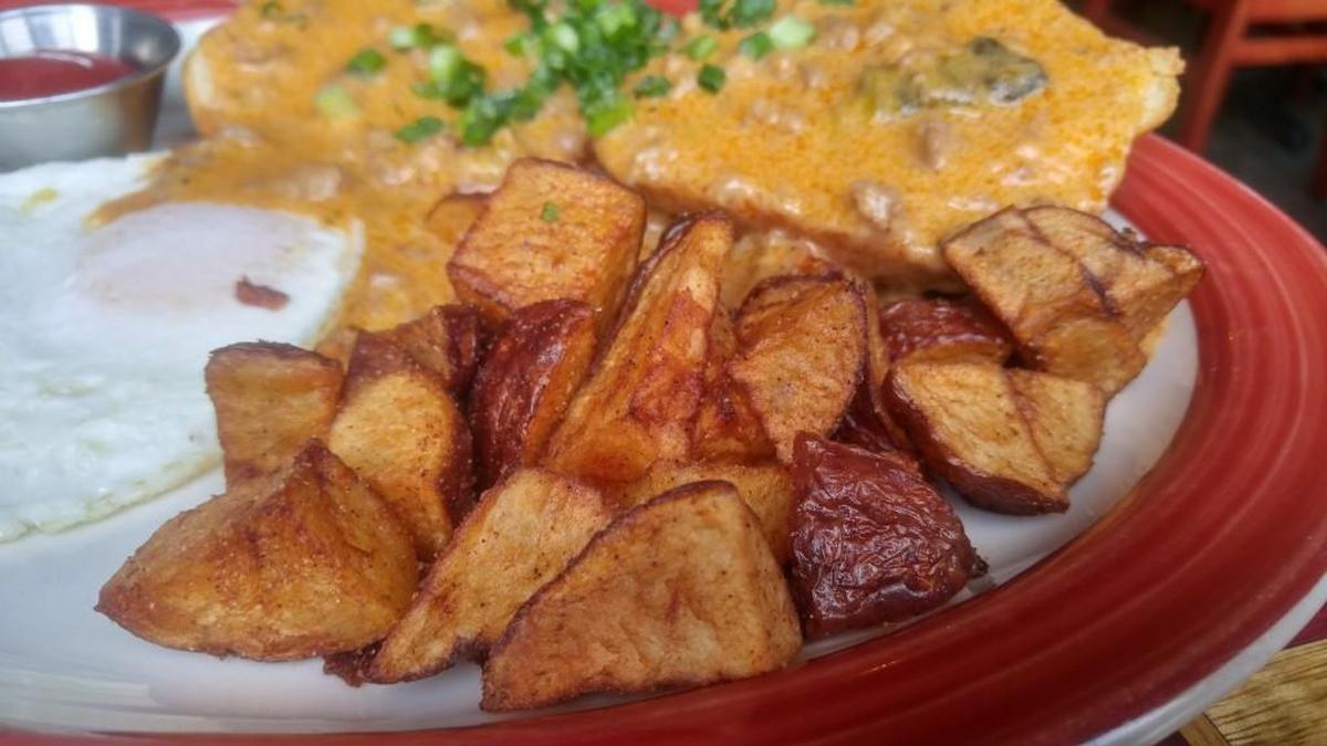 Roasted, seasoned potatoes come on the side at The Matador Tacoma.