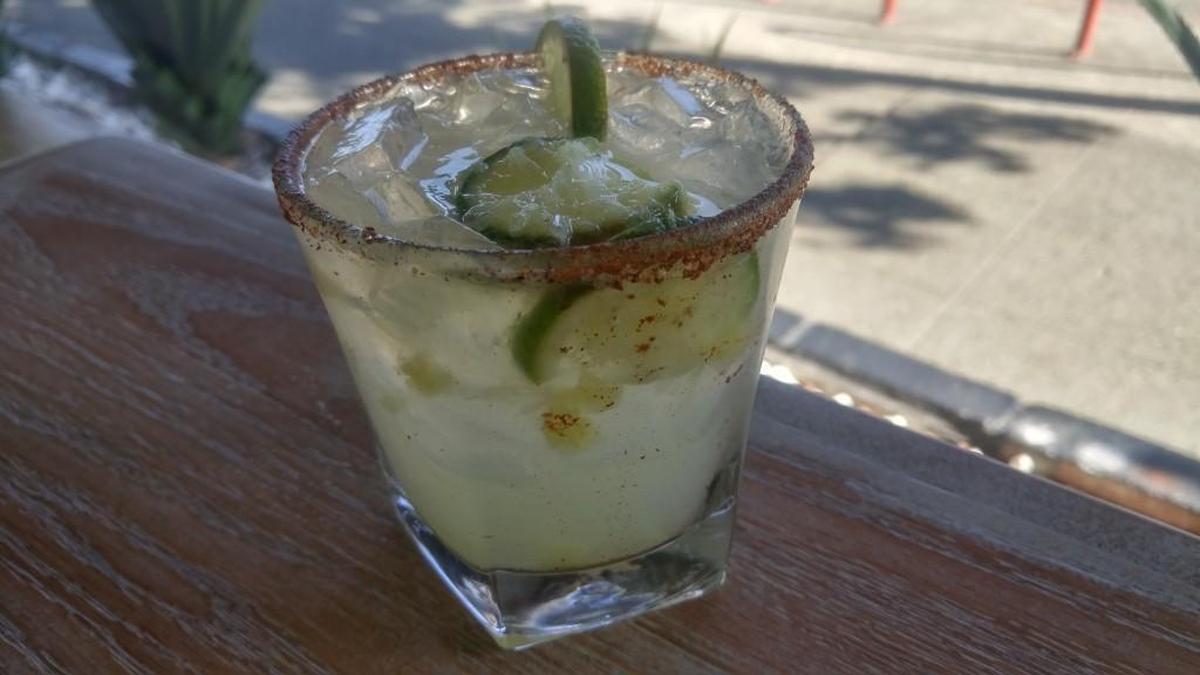 A pineapple-jalapeno margarita at El Borracho.