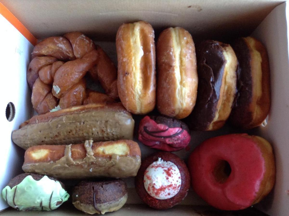 A dozen doughnuts from Original House of Donuts.