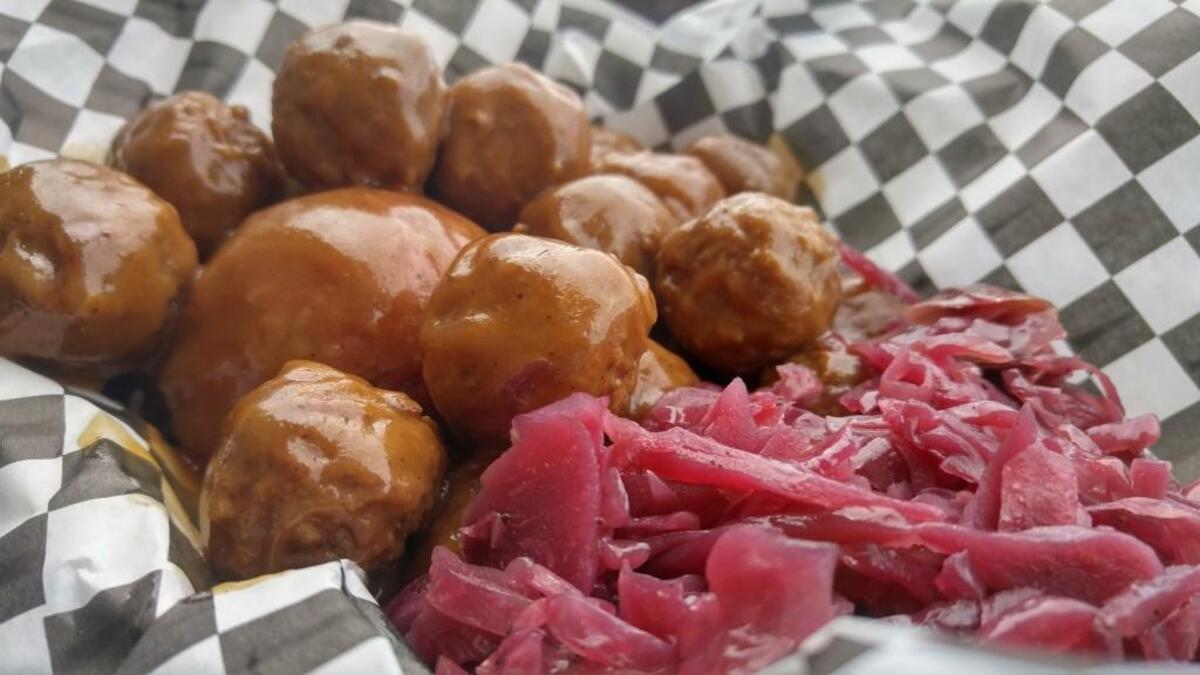 Swedish meatballs and potatoes in a gravy with red cabbage from the 2016 Nordic Festival. This year’s festival will have a plated Swedish meatball and gravy meal from the owner of Carr’s Restaurant and Catering in Lakewood.