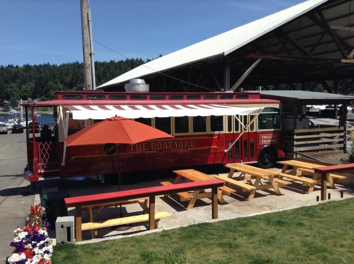 The Trolley opened as JW at the Boatyard in 2016 under prior owners, who also owned a restaurant named JW in Gig Harbor. 