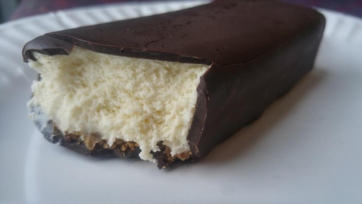 A cheesecake bar from Tacoma Cheesecake.