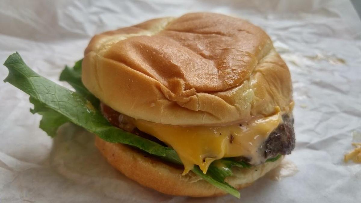 A cheeseburger from Prime 80/20.