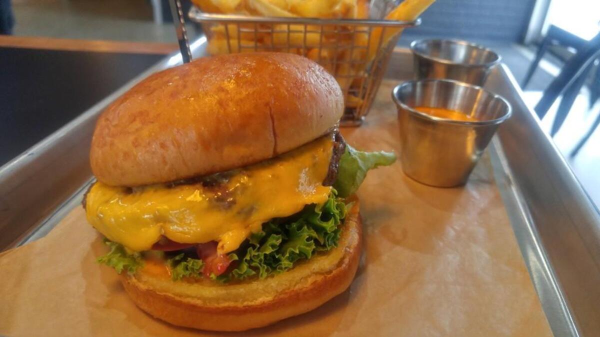 The homage to a drive-in burger with American cheese at Burche in Bonney Lake.