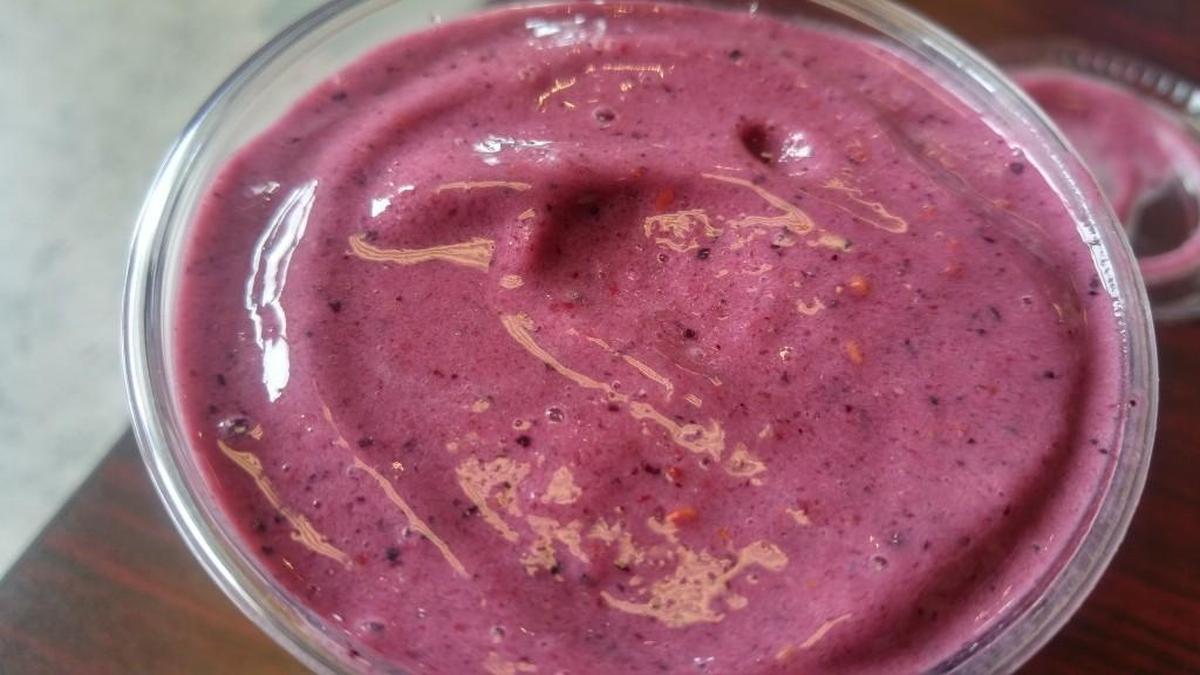 Beets? What beets. The berries and banana hide the fact that this smoothie is made with beets at the Garden Bar in Tacoma.