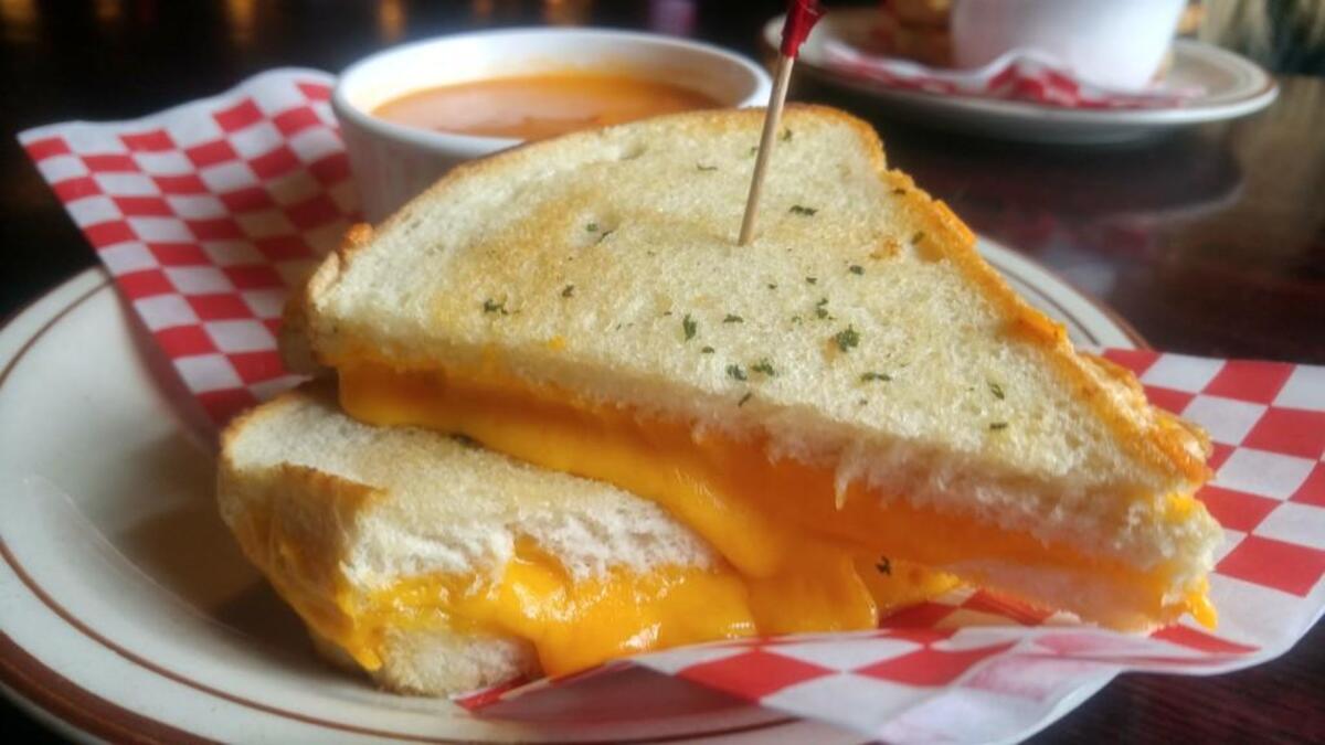 Grilled cheese and tomato soup is a Monday-only special at Hank’s Corner Bar.