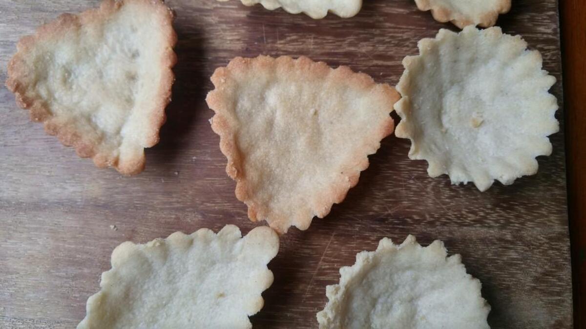 Sandbakkels are packaged and sold for $5 at the Nordic Festival.