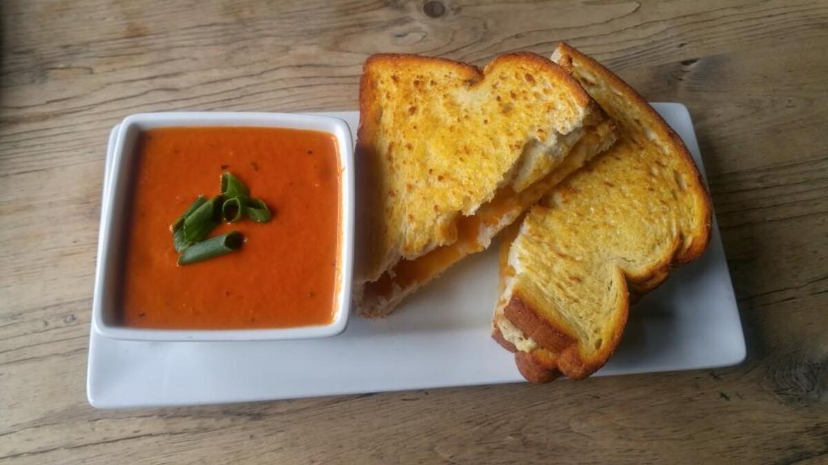 A grilled cheese sandwich and tomato soup combo from Doyle’s Public House.