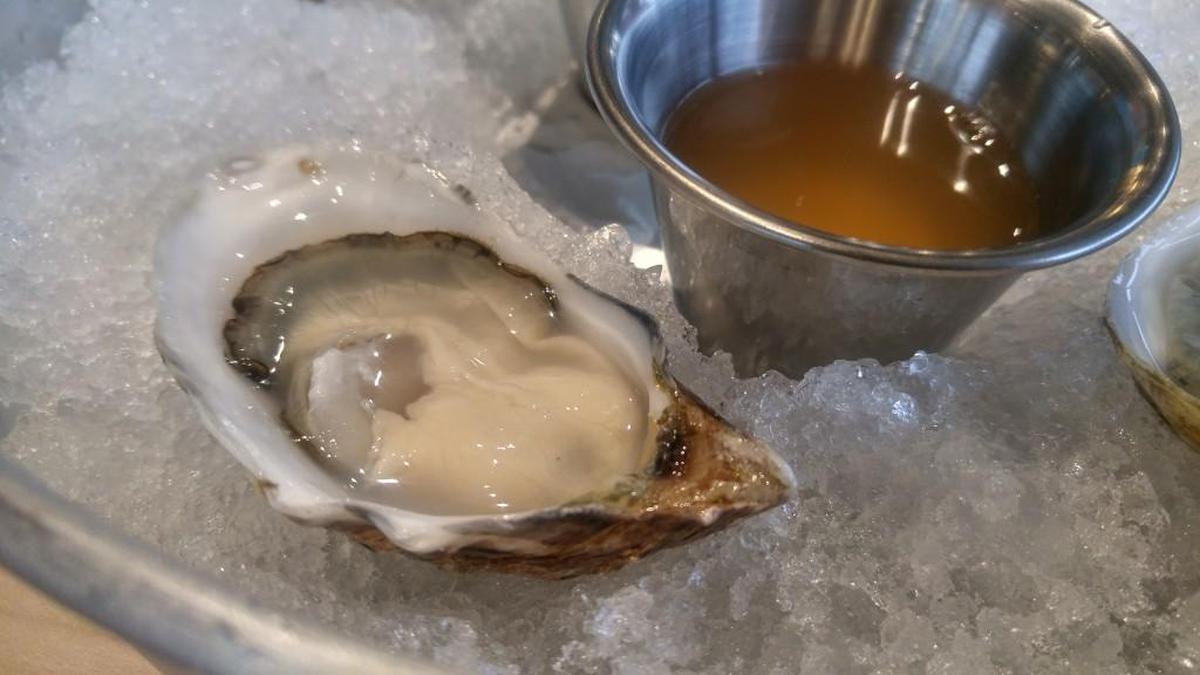 Oysters are served as shooters or on the half shell at Fish Brewing Pub and Eatery at Point Ruston.