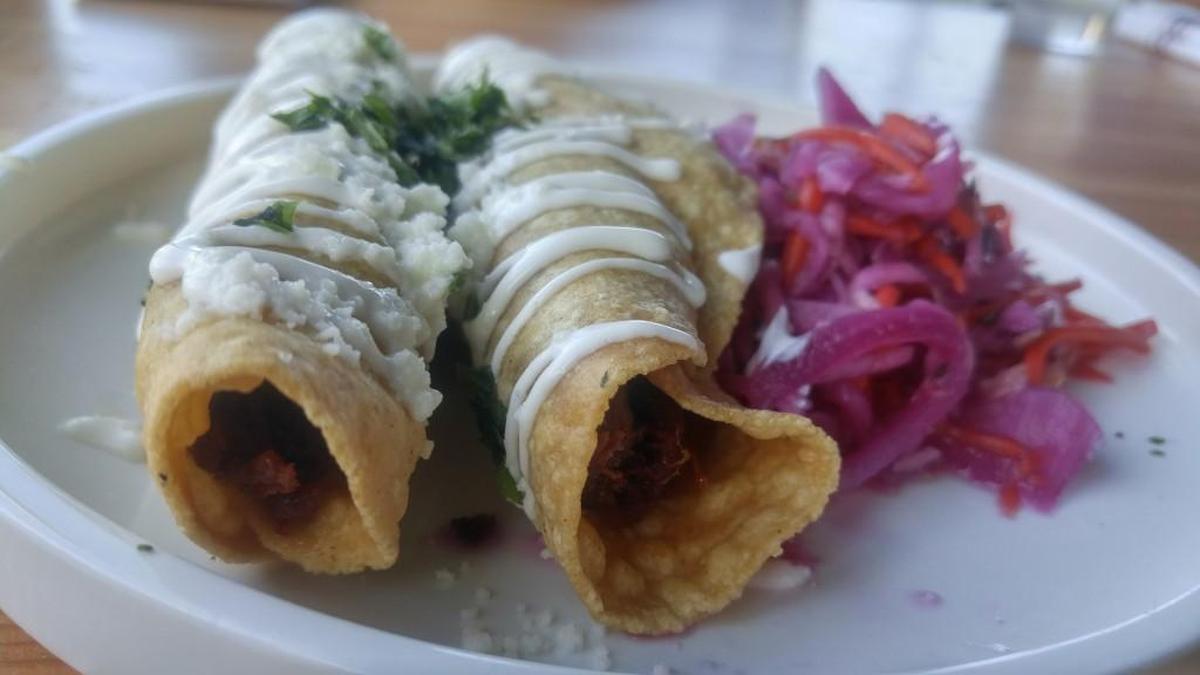 Duck taquitos with curtido from Casco Antiguo.