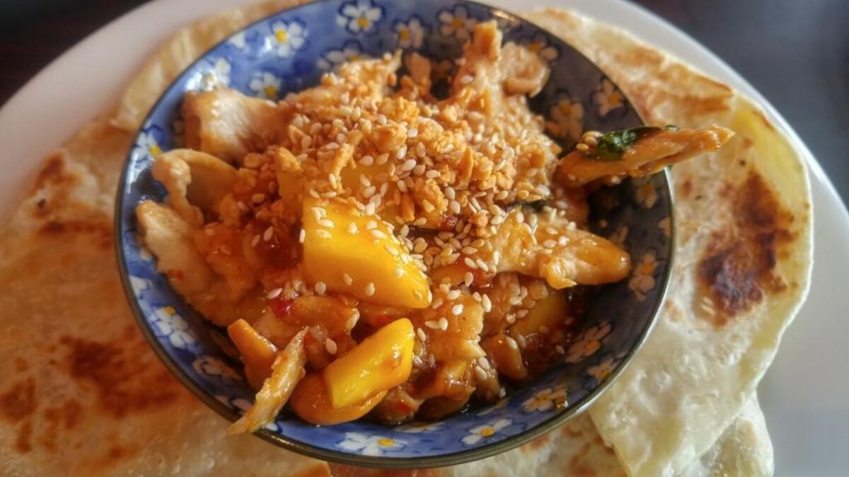 Sesame wraps with chicken are a popular dish at Fuzion Cafe.