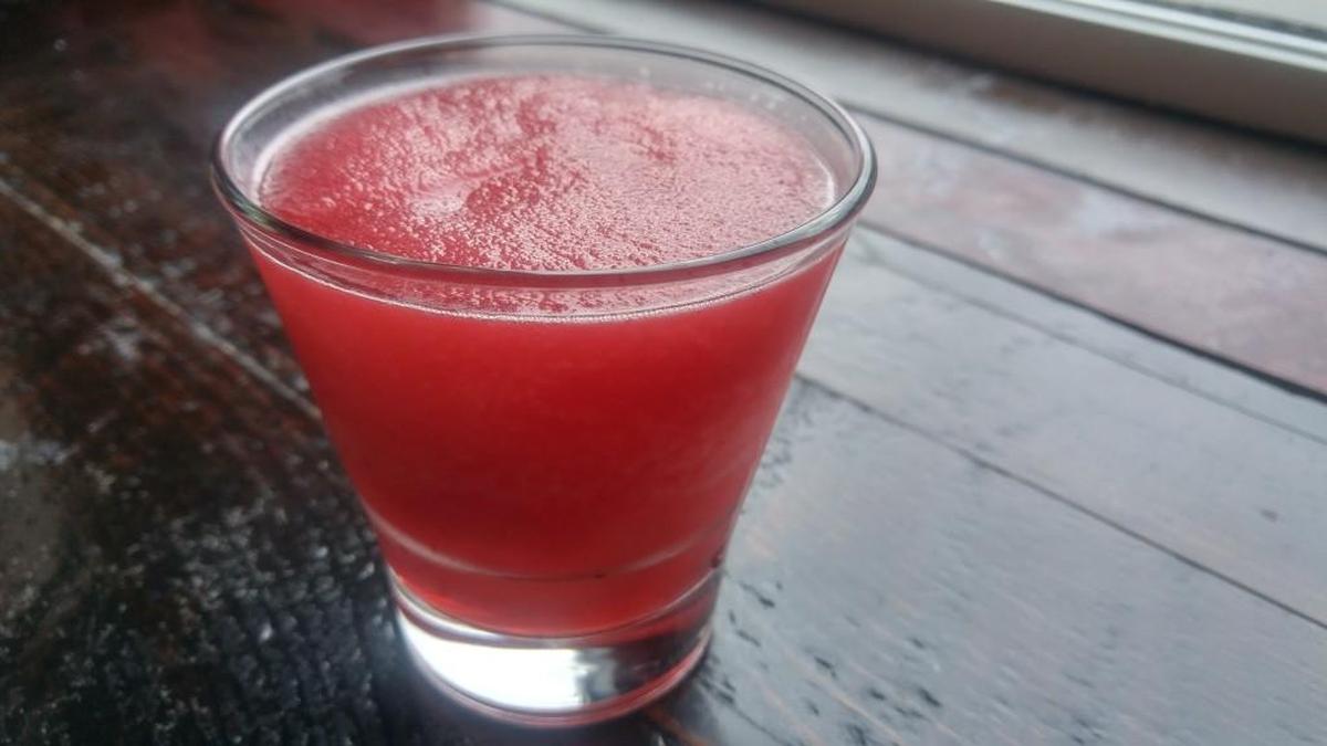 A pomegranate slushy margarita from Red Star Taco Bar in Seattle.