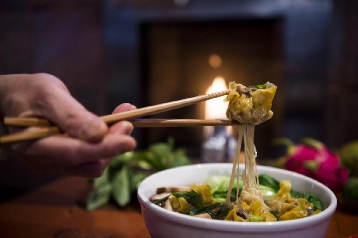 The Wonton Noodle Soup at The Fuzion Cafe in Tacoma.