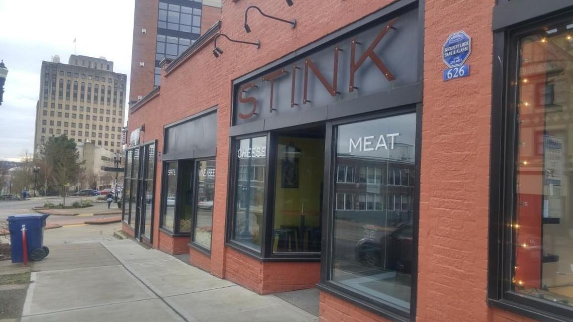 Stink Cheese and Meat is a combination cafe and wine bar in the St. Helens neighborhood.