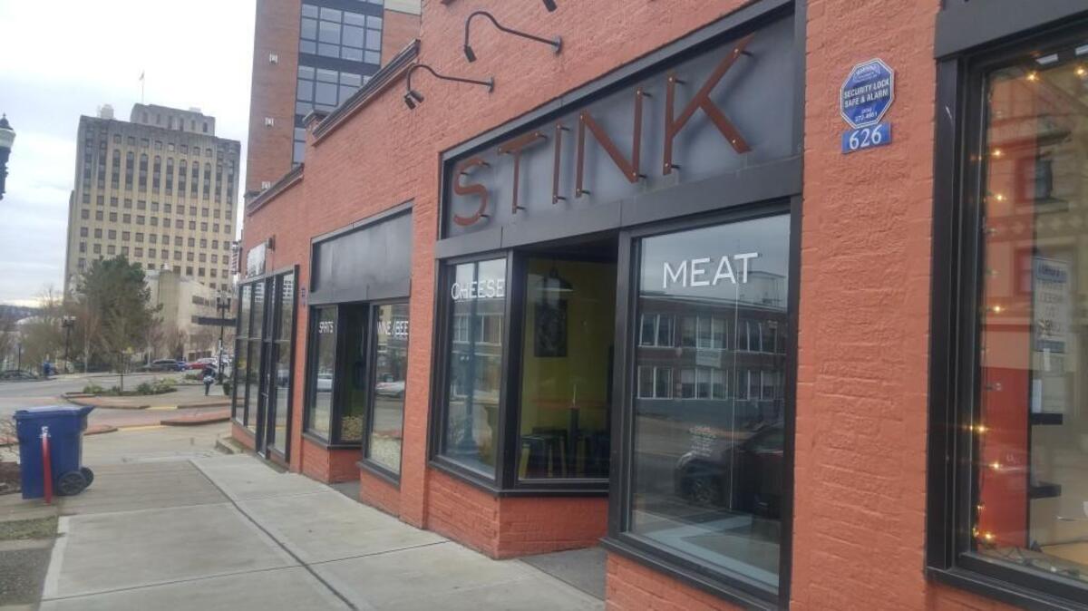 Stink Cheese and Meat is a combination cafe and wine bar in the St. Helens neighborhood.