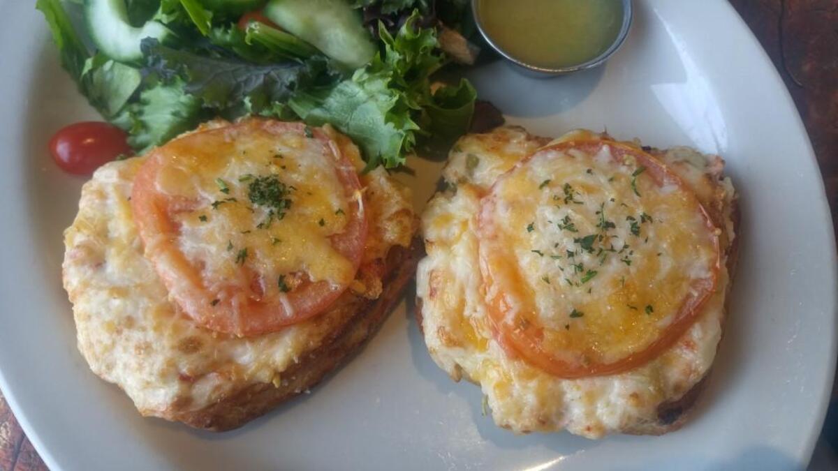 The lobster melt sandwich on the lunch menu at The Lobster Shop.