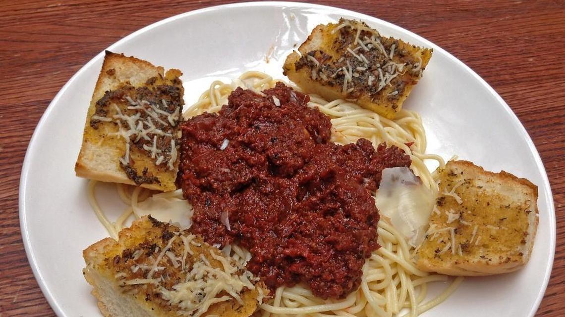 Spaghetti will be served with Bimbo’s sauce at Engine House No. 9 through February.