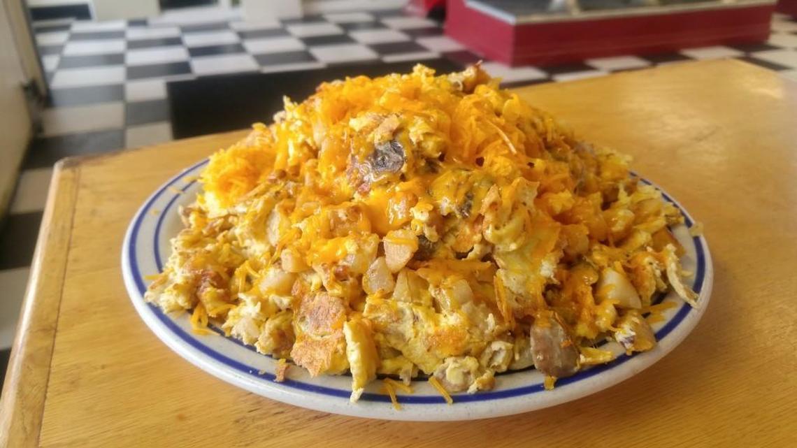 Hobo hash at Around the Corner Cafe 2 comes in five-pound servings.