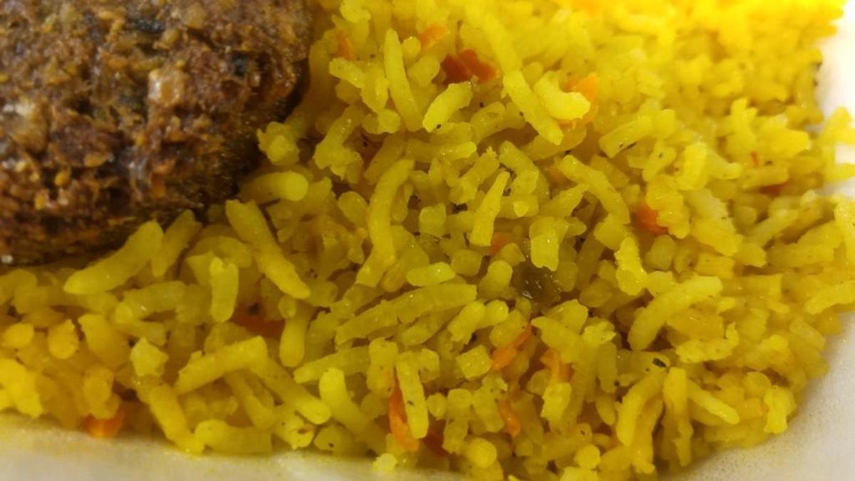 The rice at Infinium Stop is made with whole spices, such as cumin and peppercorns.