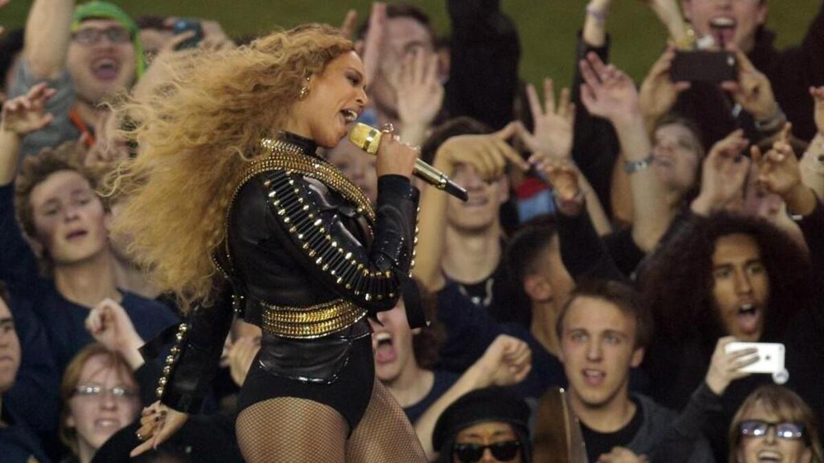 Beyoncé performs during halftime of the NFL Super Bowl 50 football game Sunday in Santa Clara, Calif. It was announced Monday that she will perform at CenturyLink Field May 18.