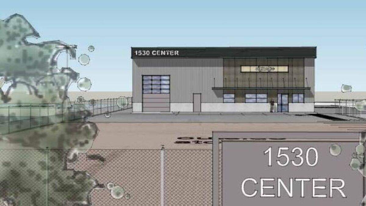 A rendering from Kidder Mathews shows a new Nalley Valley warehouse featuring cross-laminated timber.