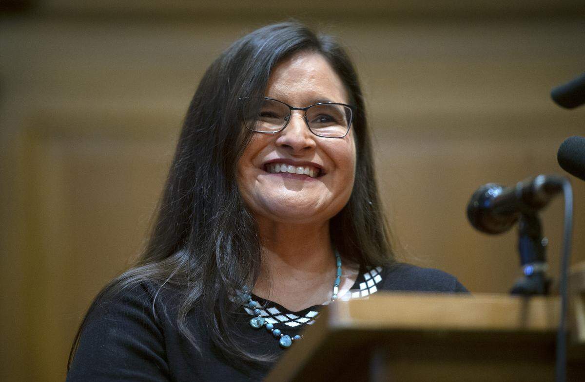 Whatcom County Superior Court Judge Raquel Montoya-Lewis was appointed to the Washington State Supreme Court in the Temple of Justice on the Capitol Campus in Olympia on Dec. 4.