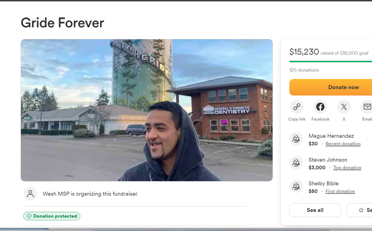 A gofundme page raised over $15,000 for a memorial for the late Tacoma tagger Joseph Johnson.
