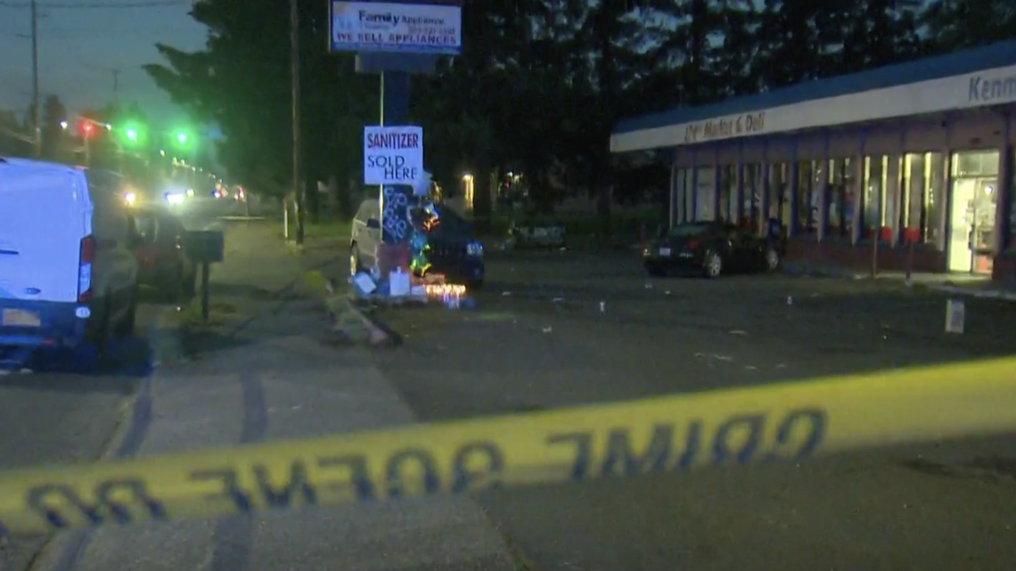 Seven were shot at a vigil for Alejandro Barajas, who was killed Sunday, the Gresham Police Department said.