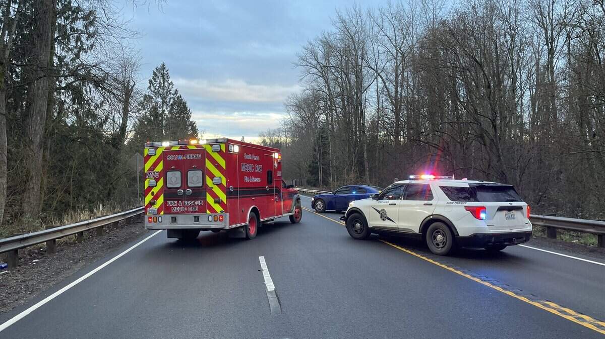A pickup driver has died in a head-on collision near Spanaway Thursday morning.