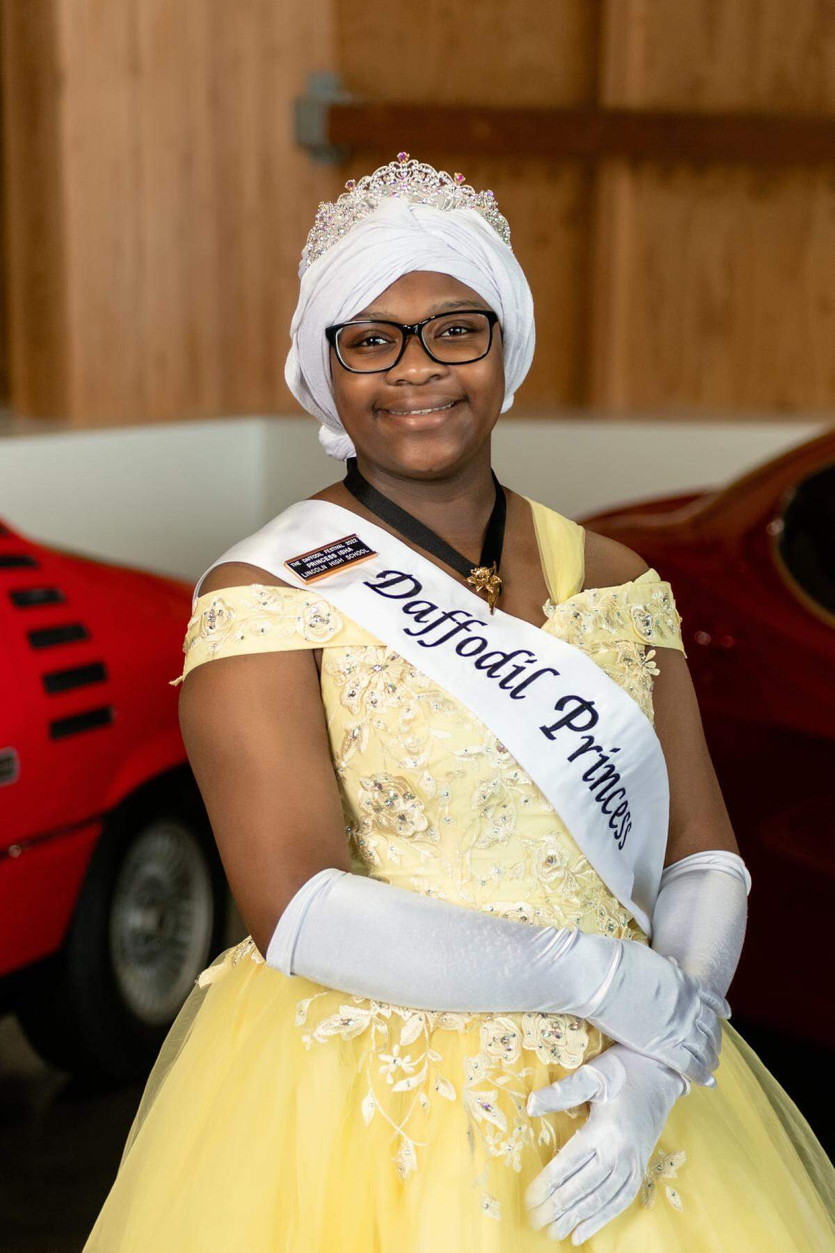 Isha Hussein from Lincoln High School is one of the many BIPOC princesses on this year’s Daffodil court.