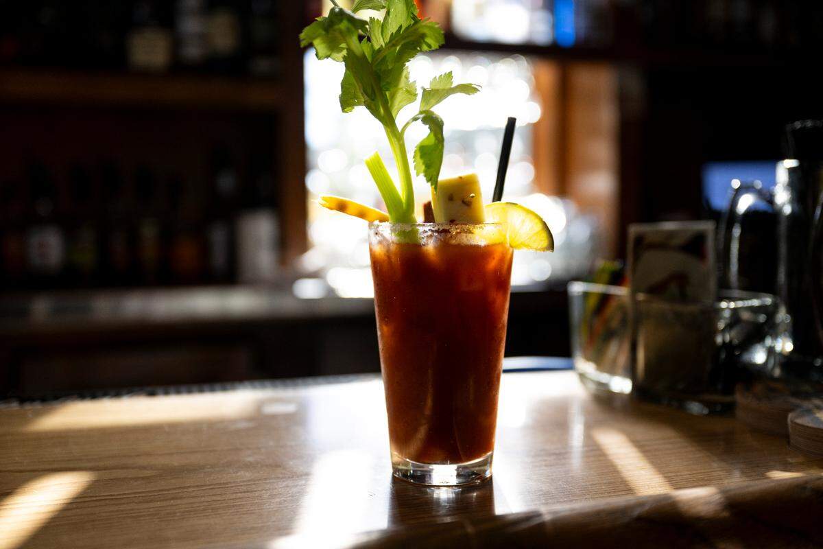 The house bloody mary at The Hob Nob, one of Tacoma’s beloved retro diners, blends Secret Aardvark hot sauce and A1 with tomato juice and spices. Bartender Jason Rounds tinkered with the mix last spring to create what TNT readers say is Pierce County’s best.