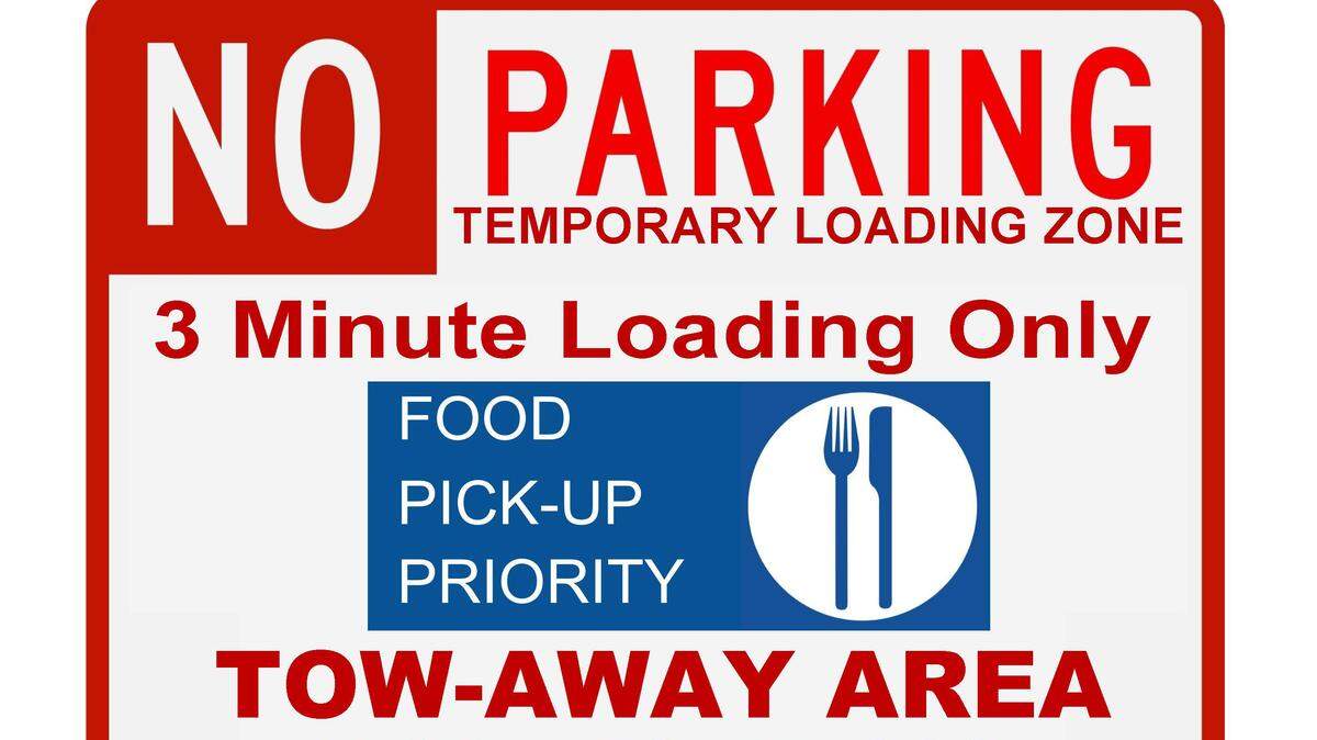 The city of Tacoma is offering businesses temporary loading zone signs to make it easier for customers to pick up food amid the COVID-19 outbreak.