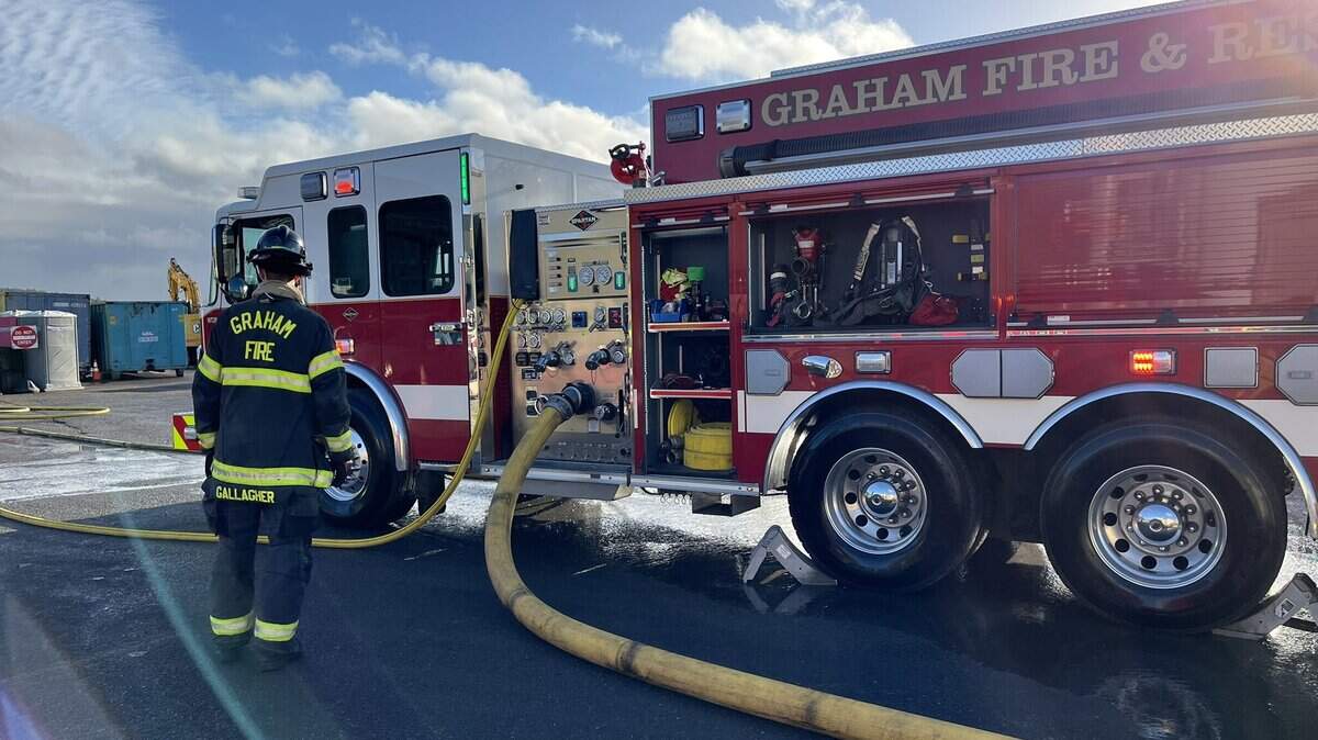 A fire in Graham destroyed a home on Feb. 21, 2025.