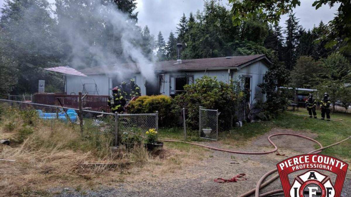 The scene of Friday’s house fire in Graham.