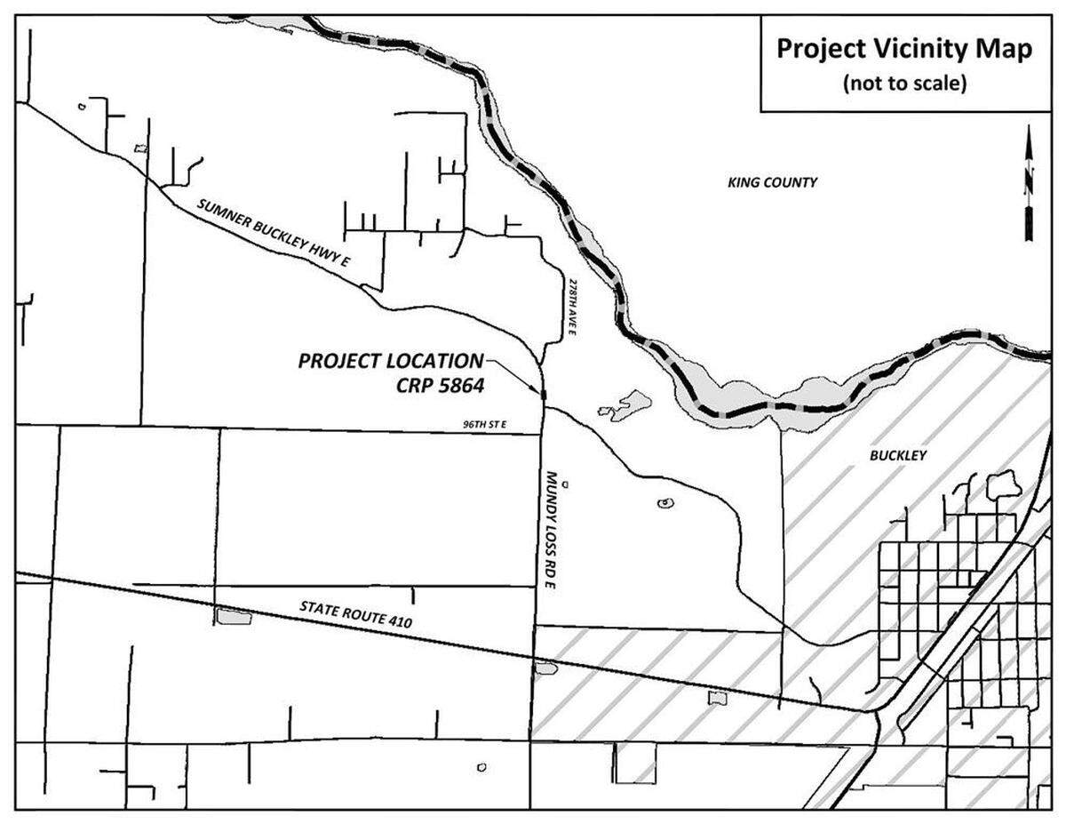 The detour route for the Buckley bridge will bring drivers south on Mundy Loss Road E, west on state Route 410 and north on 214th Ave. E.
