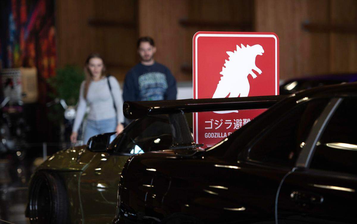 The immersive exhibits included traditional, colorful and fun themes to help highlight the Japanese culture surrounding the cars in the Shinka exhibit at the LeMay - America’s Car Museum in Tacoma, Washington, shown on Tuesday, March 26, 2024.