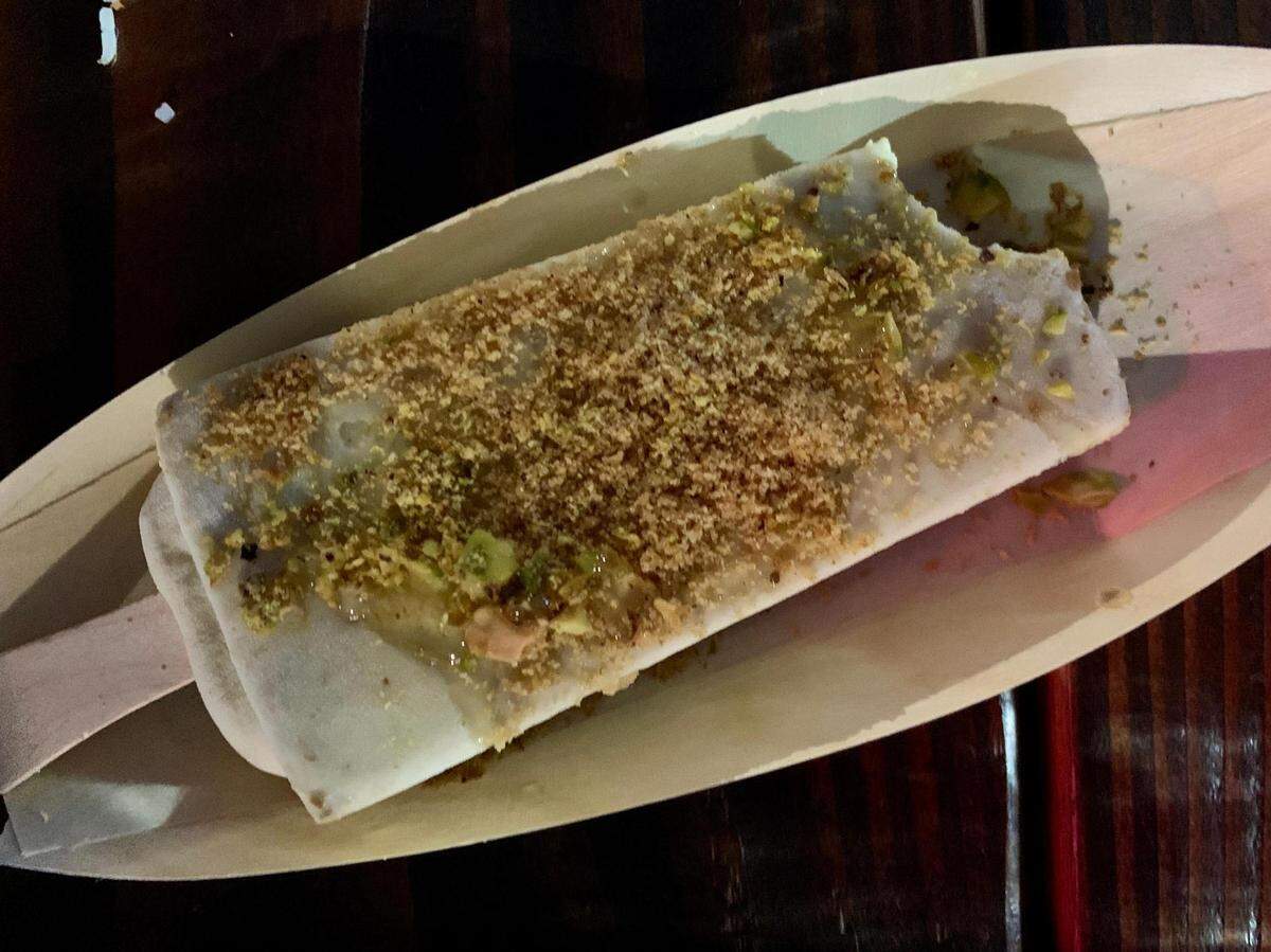 Chill Paletas most often has fruit-forward versions of this Latin American ice pop, but the creamy pistachio kulfi, served at the Tacoma Farmers Market fundraising dinner in August 2023, stood out.