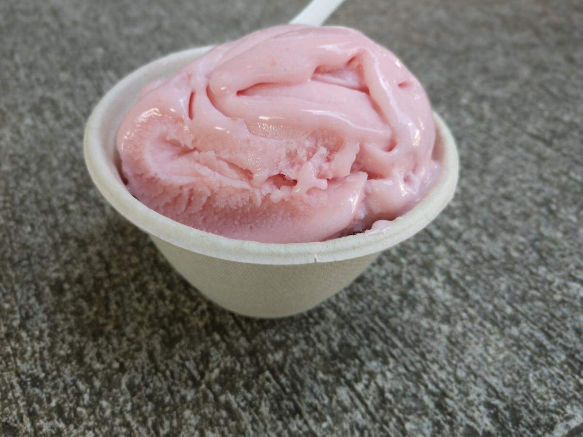 Watermelon sherbet from Bliss Small Batch Creamery.