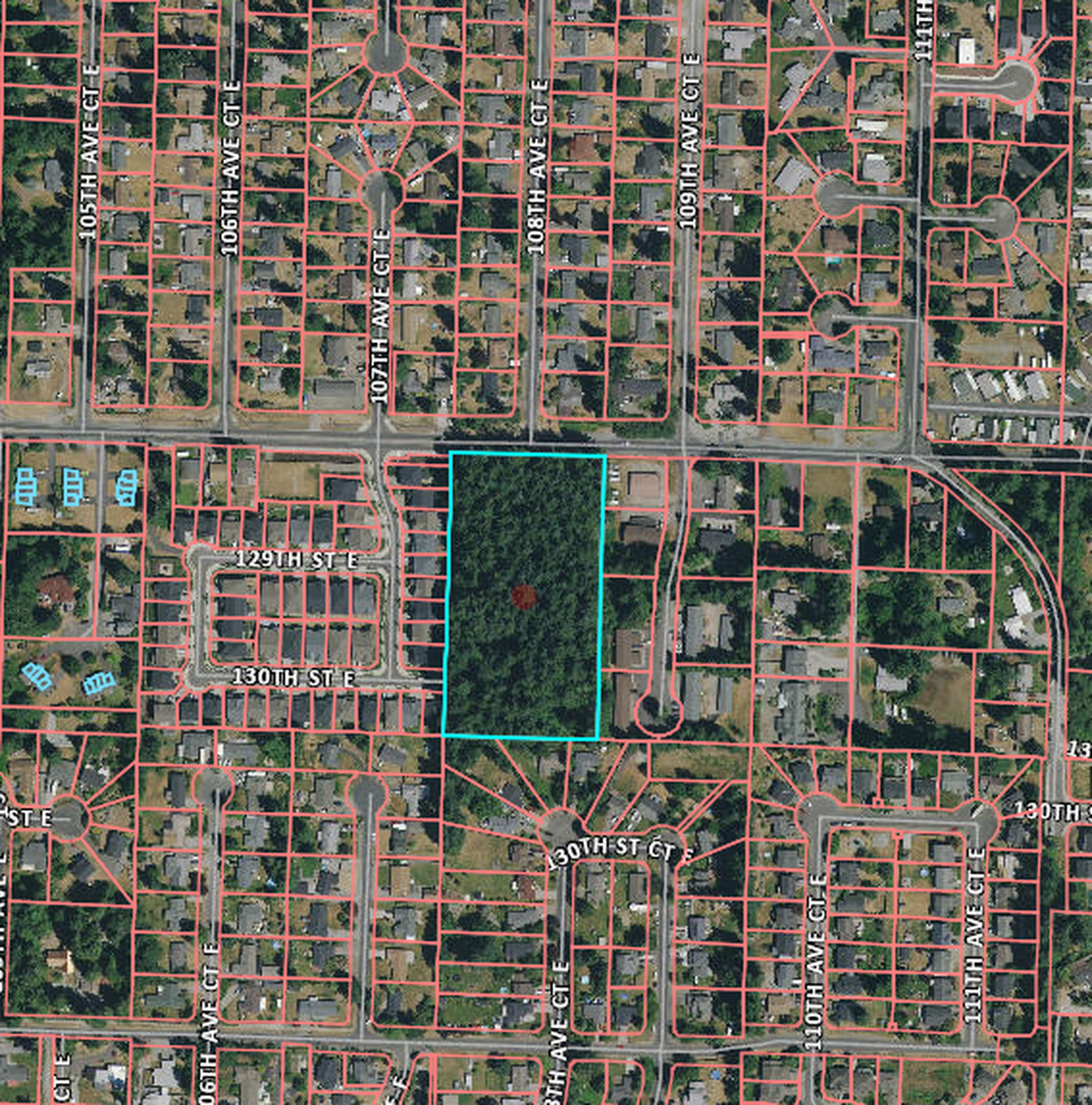 A developer plans to build 46 homes at 10798 128th St. in South Hill, according to Pierce County records.